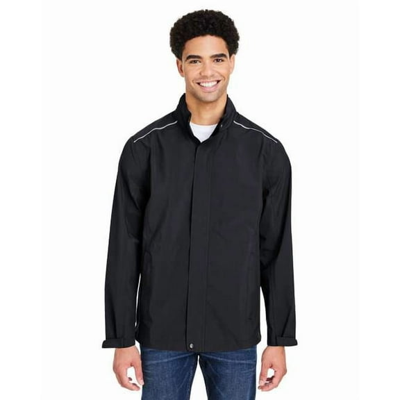 CORE365 CE712 Men's Barrier Rain Jacket-Black-L