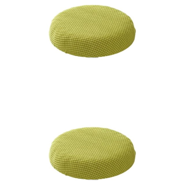 ZheElen Grippers Backing Stool Cushions – Stay In Place For Added Polyester Round Cushion Seat Covers Mild Waterproofing green yellow 2Set