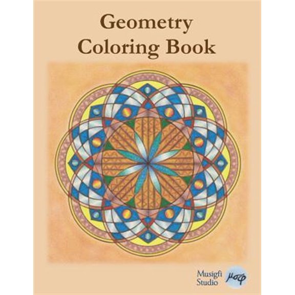 Pre-Owned Geometry Coloring Book: Relaxing Coloring for Adults and Older Children with Colored Outlines and Appendix of Virtue Cards
