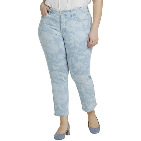 NYDJ womens  Plus Marilyn Marian Annabella Print Ankle Crop Jean, 18WP