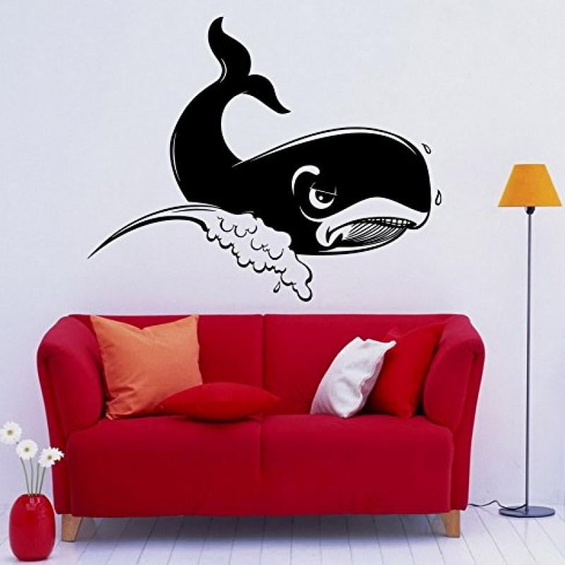 Whale Wall Decal Vinyl Sticker Art Wall Removable Nursery Kids Room