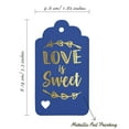 thumbnail image 5 of Inkdotpot Real Gold Foil Love Is Sweet Wedding Tags Favor Hang Paper Tags 100 Pack, 5 of 6
