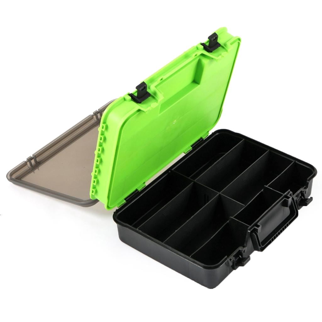 Yihuala Tackle Box Double Layer Fishing Lures Baits Hook Storage Container Case Multiple Compartment Fishing Tackle Storage Box