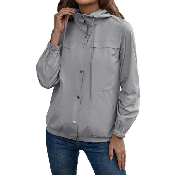 Rain Jacket Women Hooded Lightweight Raincoat Waterproof Outdoor Windbreaker