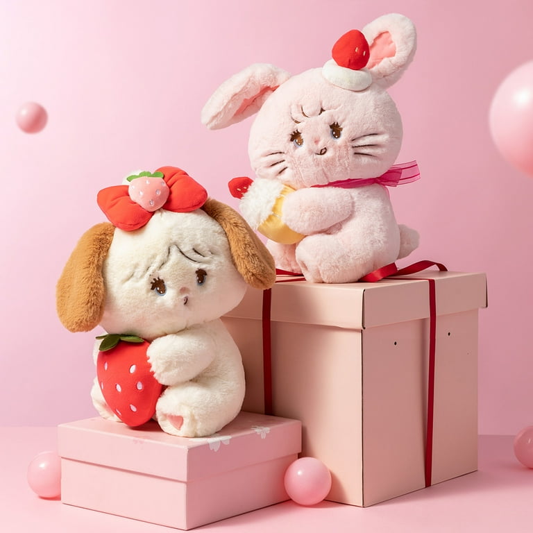 MINISO MIKKO Strawberry Collection 10in. Plush Toy - Adorable