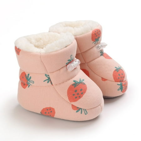 

Quealent Baby Walking Shoes Unisex-Baby Cozy Fleece Booties J 12 Months