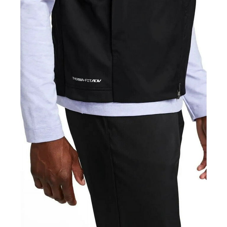 Nike Mens XL Therma-Fit ADV Repel Full-Zip Black/White Golf Vest