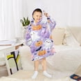 thumbnail image 5 of Wearable Blanket Hoodie for Cute Cartoon Ghost Flannel Hooded Blanket with Pockets and Sleeves Suitable, 5 of 7
