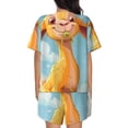 thumbnail image 4 of Womens Pajama Sets With Pocket, Happy Goat In Meadow Lounge Sets Short Sleeve Sleepwear PJ Sets for Women, 4 of 6