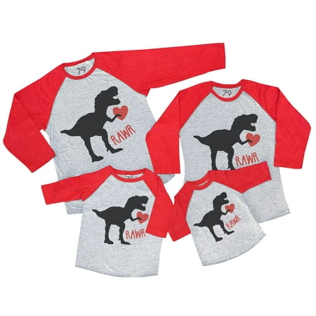 

7 ate 9 Apparel Valentine s Day Shirts - Heart Dinosaur Red Shirt 6 Months