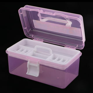  Facikono Tackle Box Organizers Pink Tackle Boxes for Kids Small  Craft Storage Box Art Supply Storage Organizer Plastic Tool Box with Handle  Sewing Box Container 3-layer Art Bin : Arts, Crafts