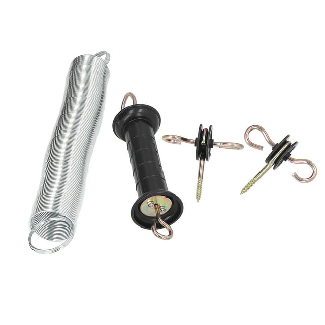 Electric Fence Gate Kit, Durbale Electronic Fence Spring Door Accessory Elastic Portable Iron for Pasture