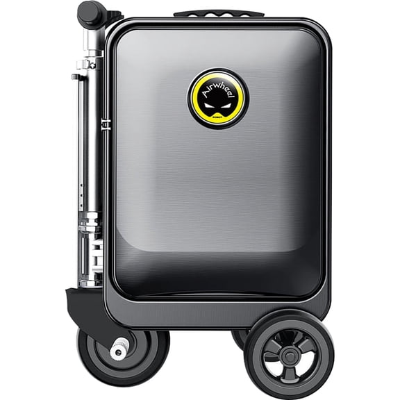 Open Box Airwheel SE3S Smart Rideable Suitcase Electric Luggage Scooter for Travel (Black) -