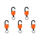 thumbnail image 4 of Llavero retráctil con soporte para tarjeta de identificación con cable de acero de 24 pulgadas (naranja), 4 of 4