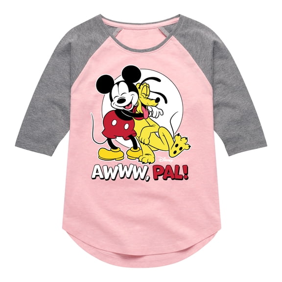 Disney - Awww Pal - Toddler & Youth Girls Raglan Graphic T-Shirt