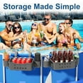 thumbnail image 4 of Pool Side Storage Basket with Cup Holder, Above Ground Pool Accessories Swimming Pool Hanging Storage Baskets Large Capacity Durable Pool Organizers for Towels, 4 of 8