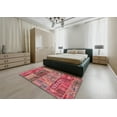 thumbnail image 5 of Ahgly Company Machine Washable Indoor Rectangle Abstract Pink Coral Pink Area Rugs, 8' x 12', 5 of 7