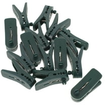 TABLZONE 30Pcs Plastic Christmas Candle Clips Green Clip on Candle Holders for Garland Wreath Decor