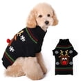 thumbnail image 4 of Methold Suéter navideño para mascotas, cuello alto, jerséis cálidos de invierno con dibujos animados, ropa de punto Adorable S/M/L Ropa para mascotas, 4 of 6