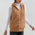 thumbnail image 4 of IMENGL cardigan en double Molleton Épaissi, Brun TG, Taille M-2TG, 4 of 7