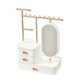 thumbnail image 4 of Jewelry Storage Box Necklace Holder Storage Box Bathroom Desktop Beauty Makeup Organizer Waterproof Rack High Definition Mirror White, 4 of 7