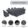 thumbnail image 2 of Covers & all 8-Person Outdoor Patio Dining Set Covers for Tempo Chairs and Table, Water-Repellent UV-Resistant Polyester with Tie-Downs, 2 of 6