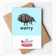 thumbnail image 1 of Cartoon Minimalist Flea Insect Happy Birthday Greeting Cards Envelopes Blank, 1 of 3