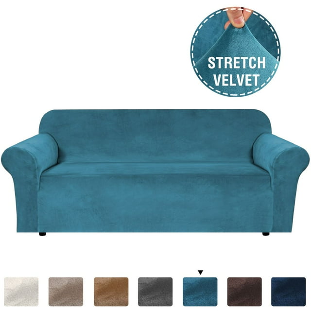 H.VERSAILTEX Velvet Stretch Sofa Slipcover Non Slip Pet Couch Cover