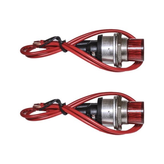 (2 Pack) PTO Air Shift Dash Indicator Light for Semi Trucks | Red Lens 12V Dash Mounted Direct Fit | Replaces 378978 75-P-13 32M12001 SGR378978 MLI-750 34072 034072