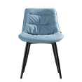 thumbnail image 5 of YOUNIKE Dining Chairs, Set of 2, Faux Leather Dining Chairs, Mid-Century Modern Upholstered Seat, No Armrests, No Wheels, Suitable for Family Living Rooms, Cafeterias, Blue, 5 of 7