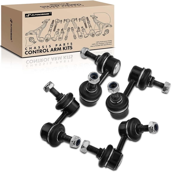 A-Premium Set of 4, Front & Rear Sway Bar Links Kit Stabilizer Bar Links Compatible with Honda Civic 2001-2005, Acura EL 2001-2005