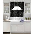 thumbnail image 3 of Sparrow Swag Kitchen Curtains Sets for Windows 24 Inch Length, Spring Birds on The Branches Vintage Country Black Short Window Curtain Panels Swags Valances and Tiers 3 Piece Set for Cafe/Dining Room, 3 of 5