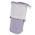 thumbnail image 4 of Estuche para lápices con soporte para bolígrafo, lindo estuche telescópico, bolsa de maquillaje portátil para estudiantes de escuela, oficina, mujeres, adolescentes, color morado, 4 of 14