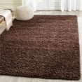 thumbnail image 4 of SAFAVIEH Laguna Neven Plush Solid Shag Area Rug, Brown, 4' x 6', 4 of 8