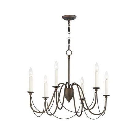 

Maxim 12166CHB 28 in. Plumette 6 Light Chestnut Bronze Chandelier Ceiling Light