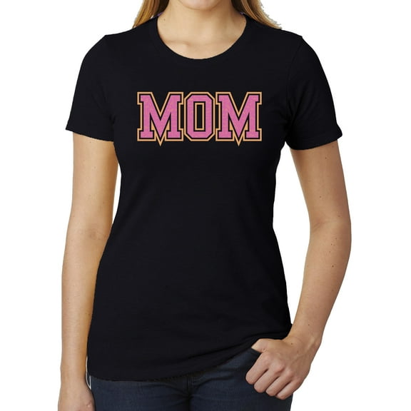 Floral Mom T-shirt, Woman's Short sleeve tee, Cute Mom shirts - Black MH200WMOM S15 XS