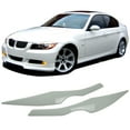 thumbnail image 3 of Ikon Motorsports Compatible with 06-11 BMW E90 Headlight Eyelid Eyebrow Cover Painted #300 Alpine White III, 3 of 3