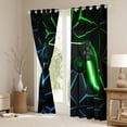 thumbnail image 3 of Erosebridal Gaming Curtains Video Game Gamer Blackout Curtains for Living Room, Teens Blue Green Gamepad Curtains & Drapes 52''Wx84''L, 3 of 5
