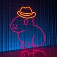 thumbnail image 3 of Glowneon Capybara Neon Sign, Cute Animal Kidroom Wall Art Decor, 3 of 4