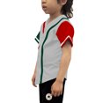 thumbnail image 2 of Lappel Kids Mexico Baseball Button Down Jersey League & College Sports Team Uniforms Size 12Month to 10 Years Short Sleeve Athletic Sports Tee Shirts Made in USA, 2 of 4