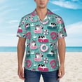 thumbnail image 4 of Lsque Swimming Bulldog pattern Hawaiian Shirt for Men, Unisex Summer Beach Casual Short Sleeve Button Down Shirts-Large, 4 of 9