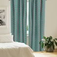thumbnail image 2 of Ambesonne Watermelon Window Curtains, Juicy Tropical Fruits, Each 28" W x 63" L, Dark Pink Cadet Blue, 2 of 4