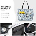 thumbnail image 4 of Ratiio Vintage Floral Birds Print Large Capacity Beach Travel Bag, Polyester Waterproof Tote Bag with Zipper for Vacation and Daily Use, 4 of 6