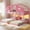 Pink, variant on Toogaho Twin Triple Bunk Bed with Storage & Charging Station & LED Lights,Twin over Twin Size House-Shaped Metal Bunk Bed Frame,Black