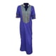 thumbnail image 1 of Qarigey Vestido de mujer Vestido bohemio con cuello en V Manga corta Vestido dividido Vestidos Violeta XXL, 1 of 2