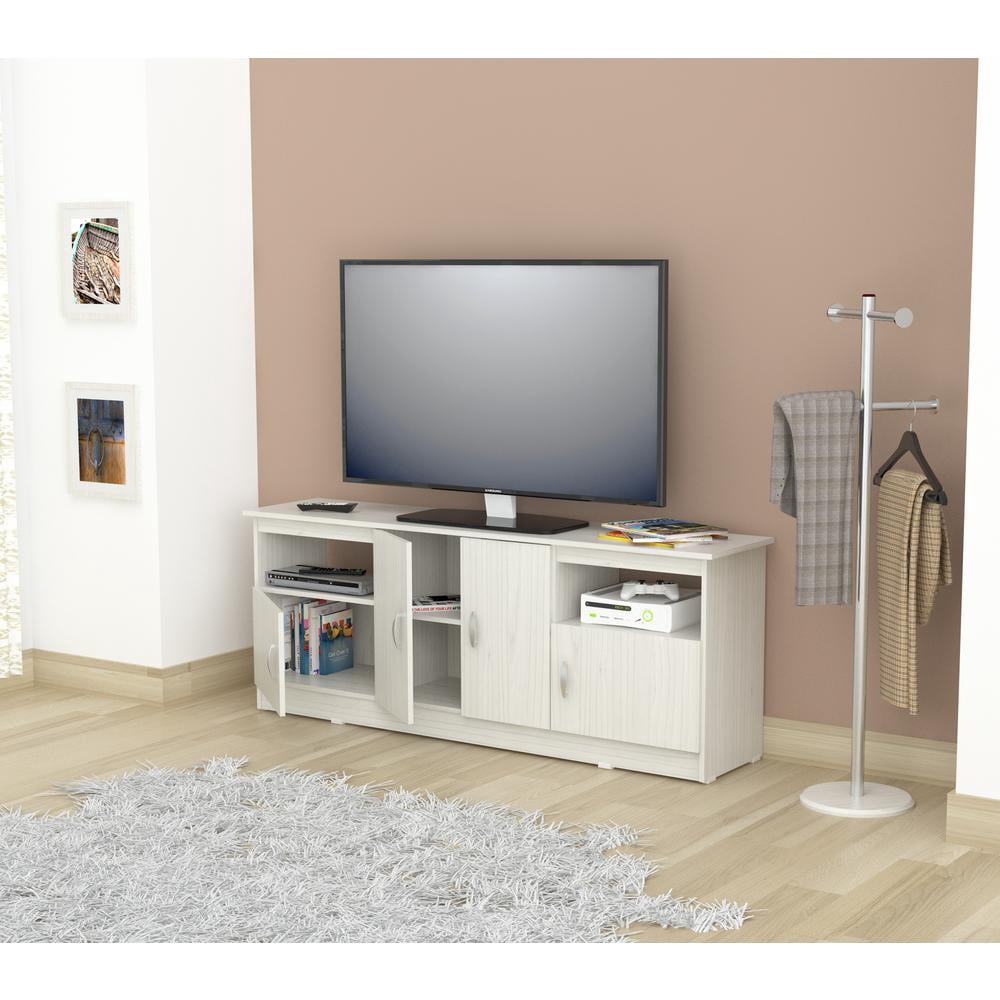 Inval 4-Door TV Stand for TVs up to 60", Washed Oak