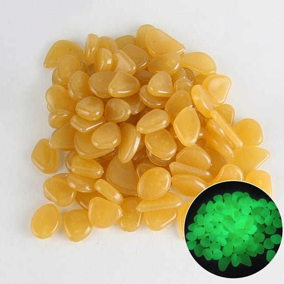 Glowing Garden Decorative Pebbles Stones Non Radioactive Resin Material for Fish Tank and Outdoor 10PCS