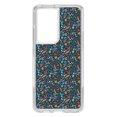 thumbnail image 1 of DistinctInk Clear Shockproof Hybrid Case for Galaxy S21 ULTRA 5G (6.8" Screen) - TPU Bumper, Acrylic Back, Tempered Glass Screen Protector - Modern Floral - Navy Red White, 1 of 2