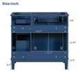 thumbnail image 6 of VISWILD Bathroom Cabinet without Sink, Modern Bathroom Cabinet with Four drawers, Bathroom Cabinet is Suitable for Bathrooms, Apartments, Blue, 6 of 7
