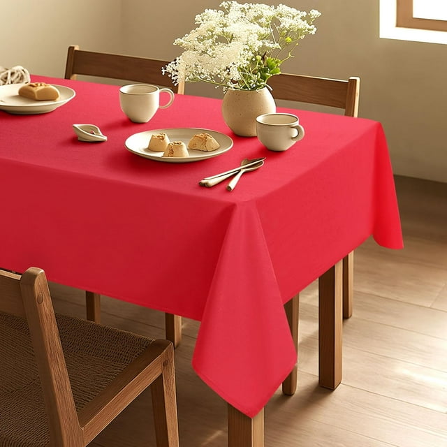 Black Table Cloths Rectangular 60 x 84 Inch, Waterproof Rectangle Table Cloth Stain Resistant Tablecloth, Spillproof Washable Table Cover for Dining, Buffet, Parties, Holiday, Events, Wedding